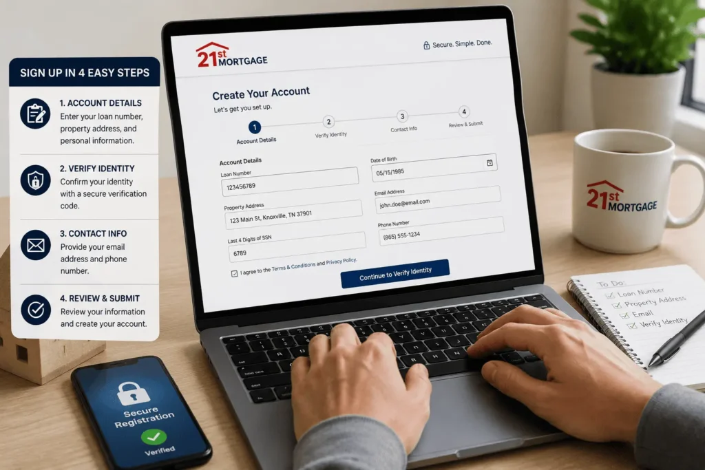 21st-mortgage-payment-portal-sign-up-registration-steps