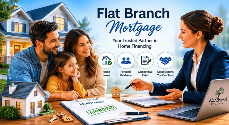 Flat Branch Mortgage featured image showing home loan guidance, mortgage application process, and home financing support for borrowers.