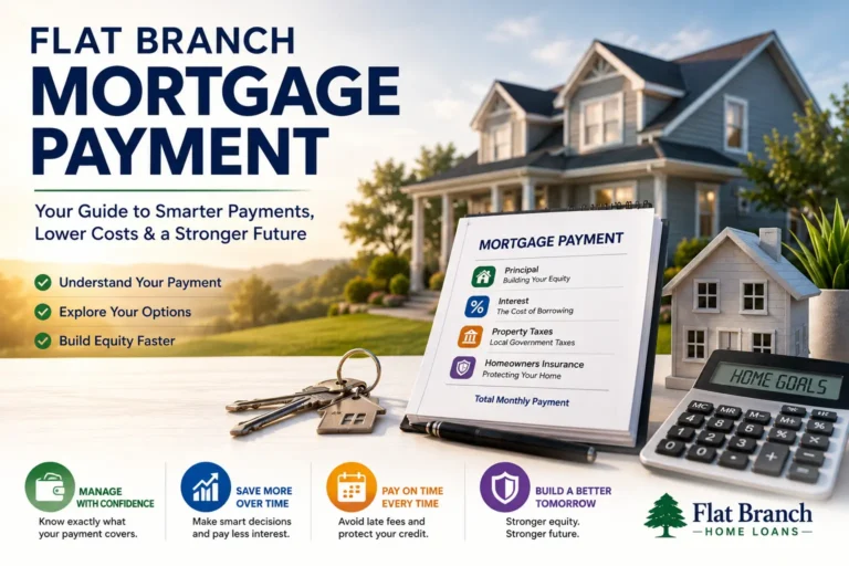 Flat Branch mortgage payment guide featuring monthly payment breakdown home financing and mortgage management tips