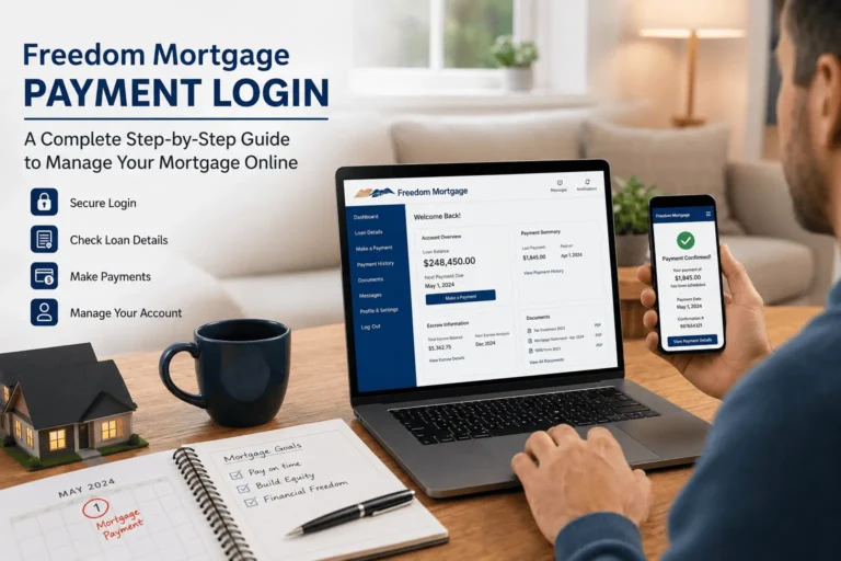 Freedom Mortgage payment login guide showing online mortgage account management and payment tracking