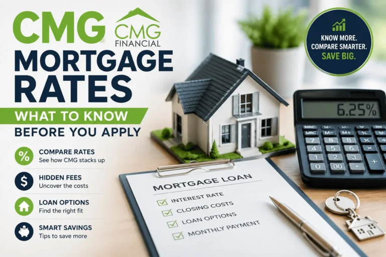 CMG mortgage rates comparison with home loan documents, calculator, and smart tips to secure the best mortgage deal